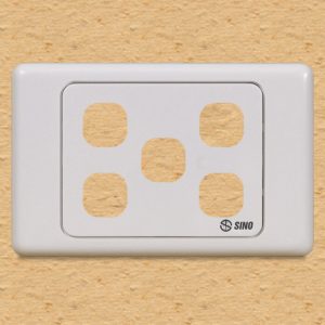 Ổ cắm công tắc Sino - Mặt 5 lỗ - S95/X