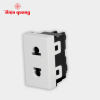 Ổ cắm Điện Quang ESK 32 SW (3 lỗ 2 chấu, có nắp che an toàn, màu trắng, không dây) (Sao chép)