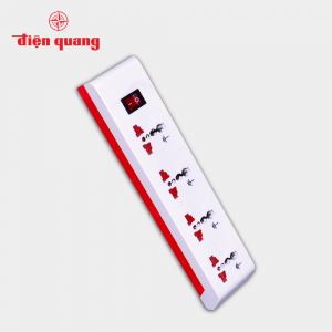 Ổ cắm Điện Quang ESK DBW104 (Kiểu tàu siêu tốc, 4 lỗ 3 chấu, màu trắng) (Sao chép)