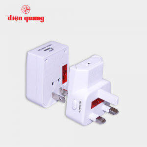 Ổ cắm du lịch Điện Quang ĐQ ESK TV05W 1U ( Màu trắng, 1 cổng USB )