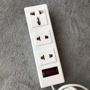 Ổ cắm 3 lỗ có dây màu trắng Điện Quang 002A-02 6 Ổ cắm hẹn giờ Điện Quang ESK MT06 WBL 13 (Điều chỉnh cơ, 1 lỗ - 3 chấu, trắng – đen) (Sao chép)