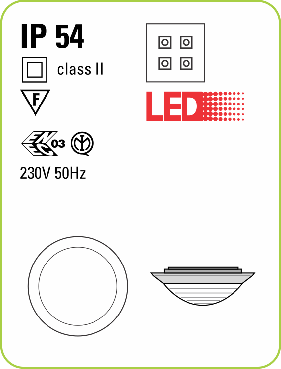Đèn led trang trí Rio hình tròn 18W chụp mờ Sino RI18LO 2 Đèn led trang trí Decor hình tròn 12W Sino VBD1012L (Sao chép)