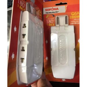 Ổ Cắm Chia 5 Nhỏ Gọn Chịu Tải 2200w Sopoka Q5t 2