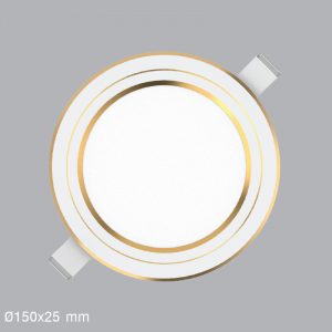 Đèn Led Panel âm trần viền vàng 3 màu 12W MPE RPL 12S 3C G