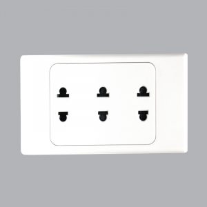 Ổ cắm ba 2 chấu đế liền 16A MPE A20US3N