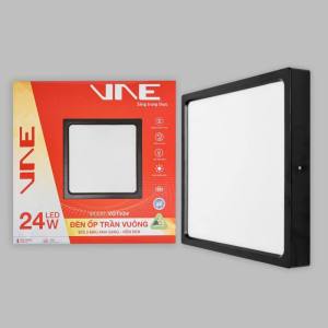 Đèn ốp trần vỏ đen kim loại Vuông/Tròn VOT24-Đ-VS-3M/VOT24-Đ-TS-3M VNE