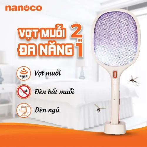 Vợt muỗi thông minh Nanoco NMR103BE 1 Vợt muỗi thông minh Nanoco NMR103BE